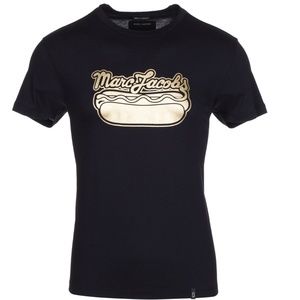 Marc Jacobs Men's Black Hot Dog Print T-Shirt